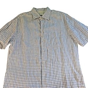 Joseph Abound Mens Large linen shirt button down shirt short sleeve, pocket